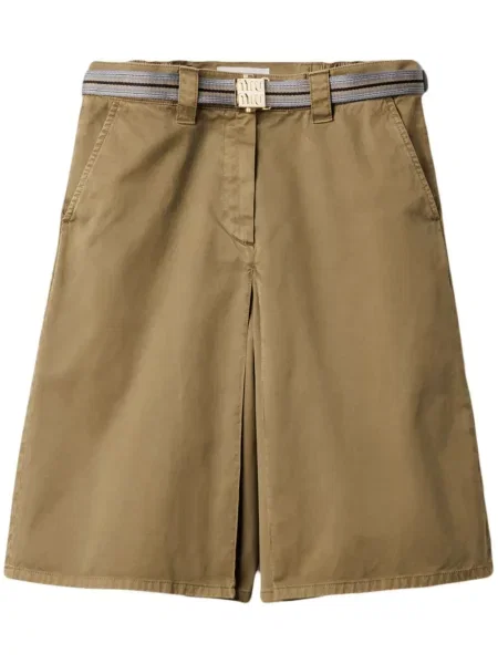 Fustă midi Miu Miu până la genunchi verde