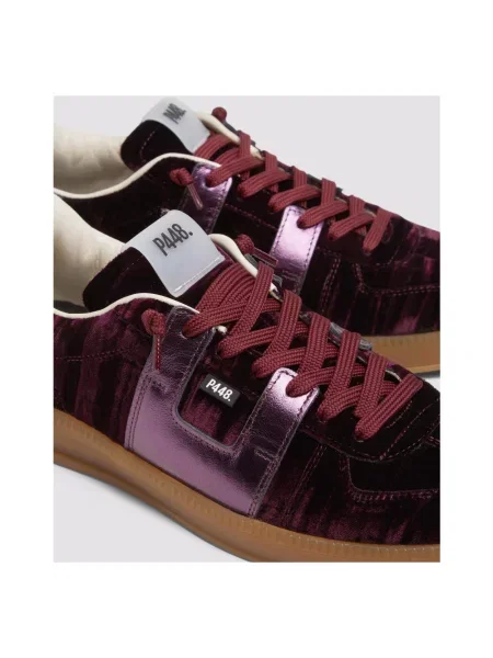 Sneakersy P448 skórzane fioletowe