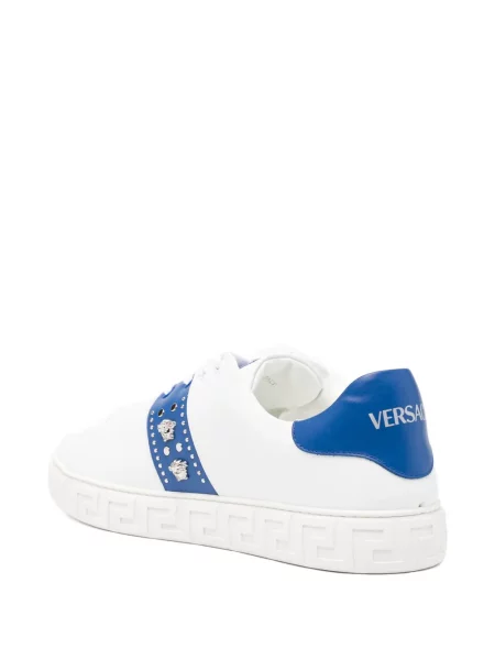 Sneakerși Versace cu tepi alb