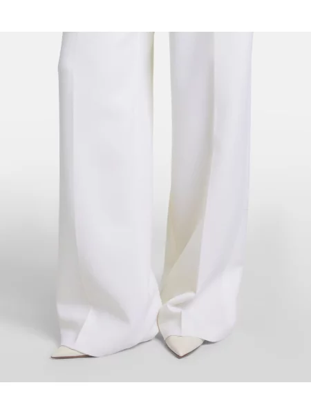 Pantaloni Gabriela Hearst de lână alb