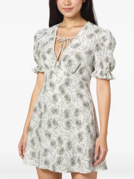 Rochie Pushbutton de costum alb
