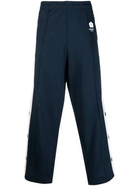 Pantaloni Kenzo cu model floral albastru