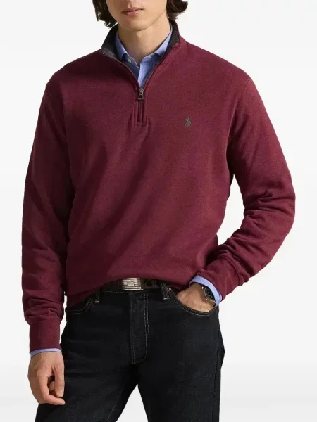 Fleece polo Polo Ralph Lauren κόκκινο