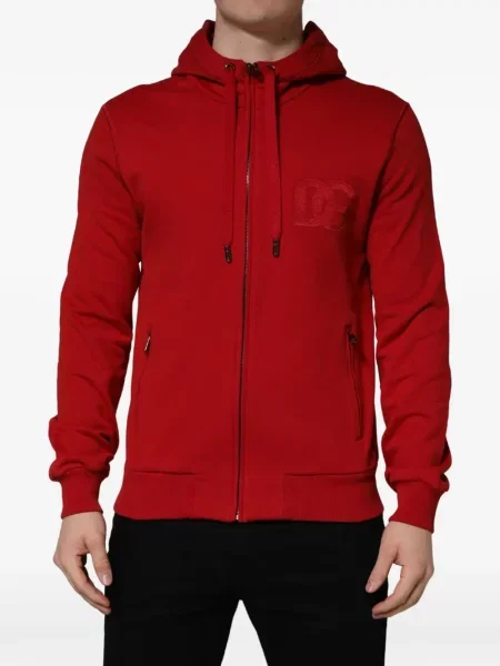 Hoodie Dolce & Gabbana με κέντημα κόκκινο