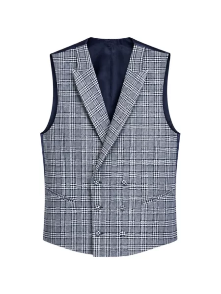 Кариран двуреден елек Etiem Textil S.l. синьо