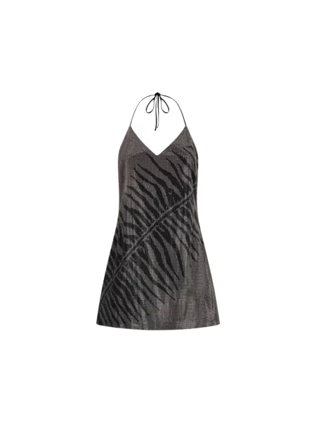 Sukienka mini Roberto Cavalli z nadrukiem biała