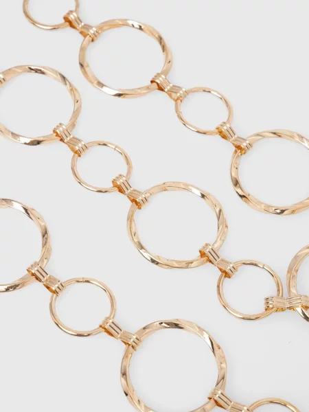 Ремінь Morgan з ремінцями золотий