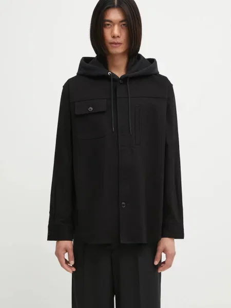 Undercover cămașă Shirt cu guler clasic relaxed negru