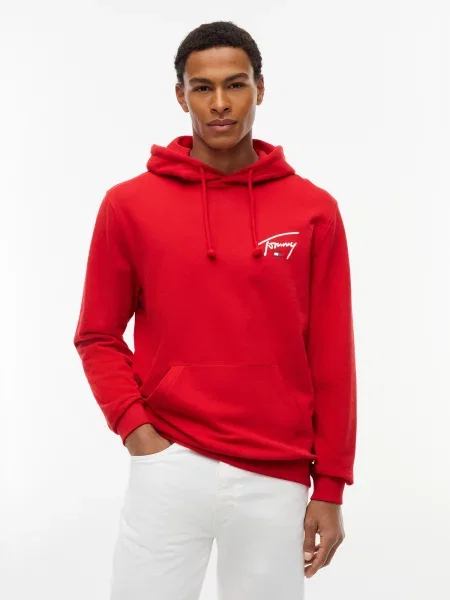 Tommy Jeans Mikina ENTRY námornícka modrá / červená biela