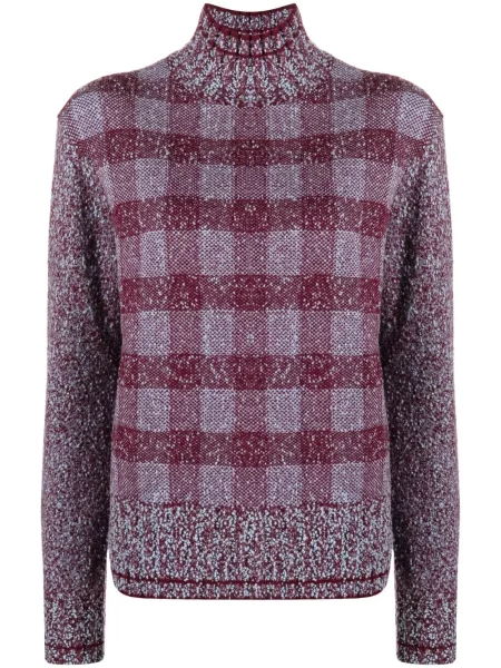 Pulover Victoria Beckham în carouri roșu