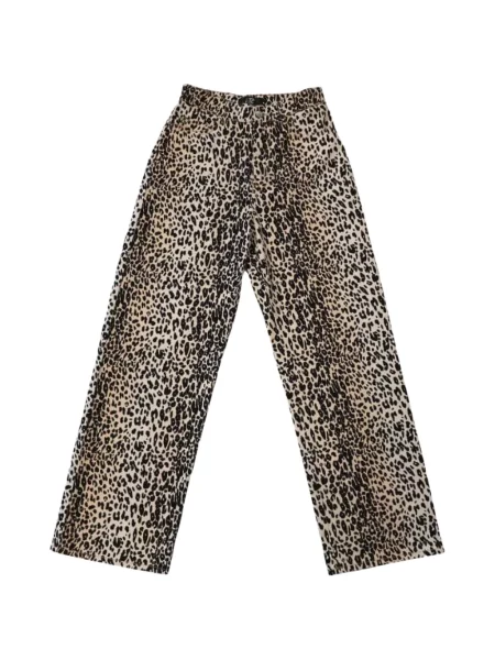 Blugi cu picior larg Htc Los Angeles cu imagine cu model leopard