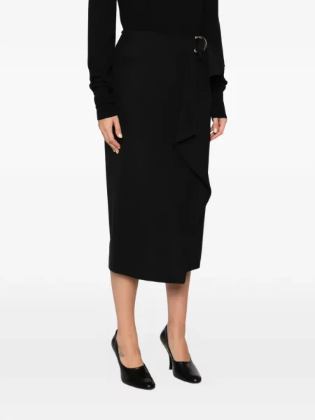 Fusta mini Max Mara cu cataramă plic negru