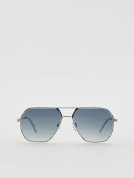 Reserved Ochelari de soare tip aviator turcoaz-închis turcoaz