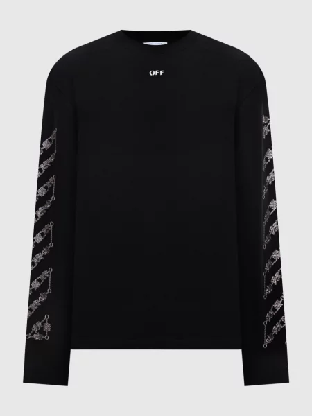 Лонгслів Chain Arrow Diagonal Off-white чорний