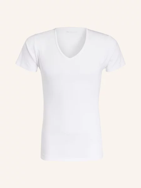 Mey Tričko S Výstřihem Do V Série Casual Cotton bílá