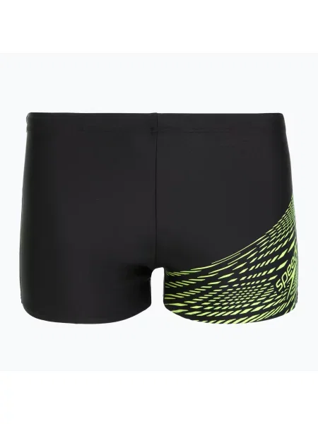 Férfi úszónadrág Speedo Medley Logo Aquashort black/hyper yellow Medley Logo Aquashort fekete