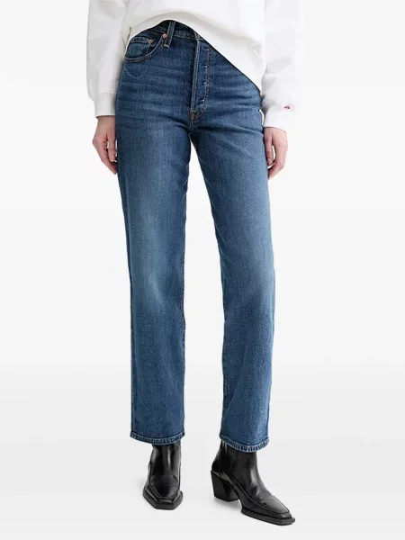 Blugi drepți Levi's® evazate verde