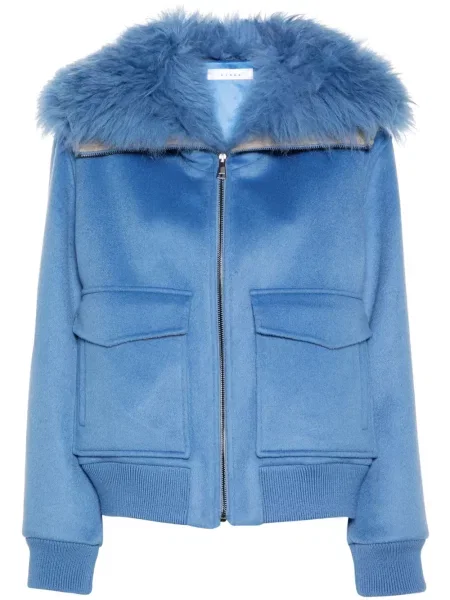 Kurtka bomber Liska z kaszmiru niebieski