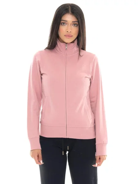 Bluza Leone Apparel Never Without ze stójką i zamkiem na zimę różowa