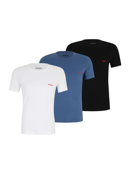 HUGO Set 3 tricouri Colorat alb