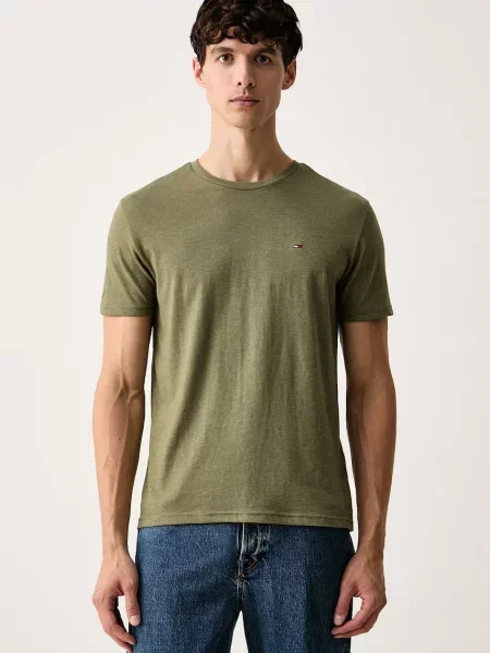 Tommy Jeans tričko pánske zelená