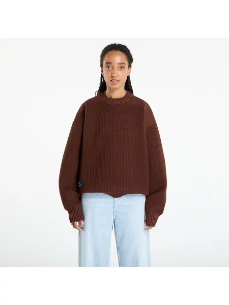 Sweter Y-3 wełniany brązowy