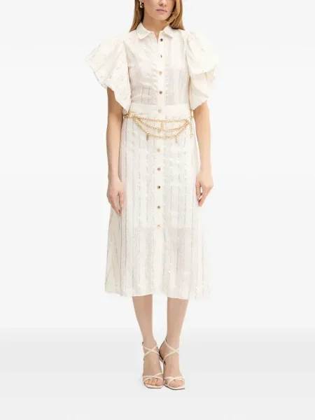 Rochie midi Fracomina cu volane până la genunchi de costum