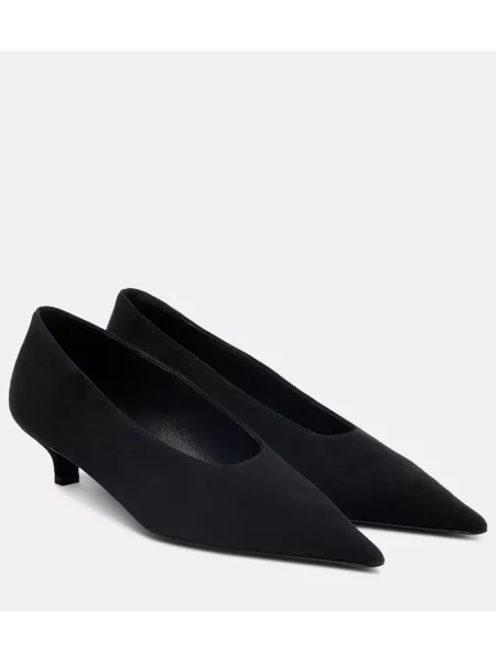 Pantofi cu toc Toteme din piele de căprioară negru