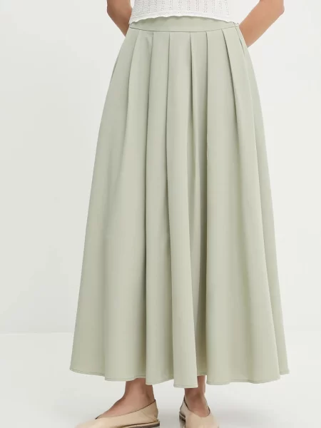 Answear Lab spódnica maxi rozkloszowana zielony