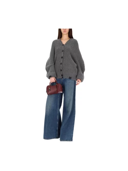 Szerokie jeansy Stella Mccartney z wysoką talią niebieskie