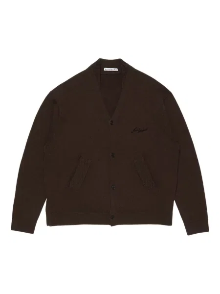 Cardigan Acne Studios cu broderie maro
