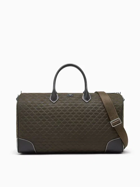 Emporio Armani Дорожня сумка Шкіра/поліуретан оливковий
