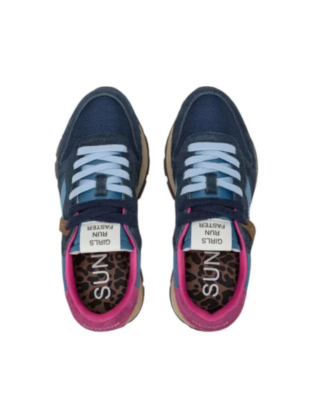 Sneakersy Sun68 zamszowe casual niebieskie