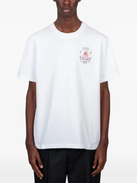 Tricou Casablanca cu imagine alb