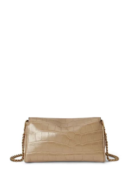 Lauren Ralph Lauren crossbody kabelka dámska kožená béžová