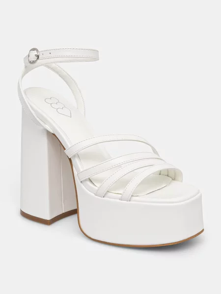 Sandali Koi Footwear WHITE PLATFORM HEEL bela