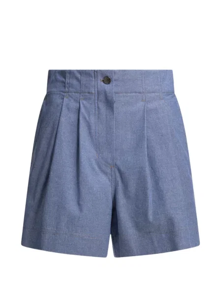 Pantaloni scurți Moncler Grenoble cu talie înaltă albastru