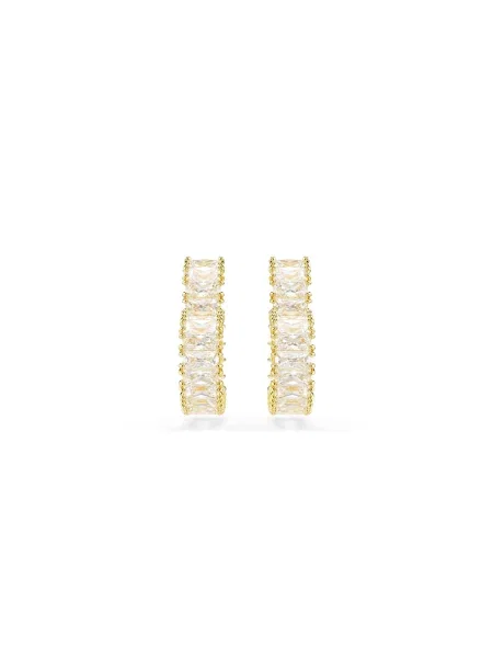 Swarovski Cercei Matrix auriu / perlat alb