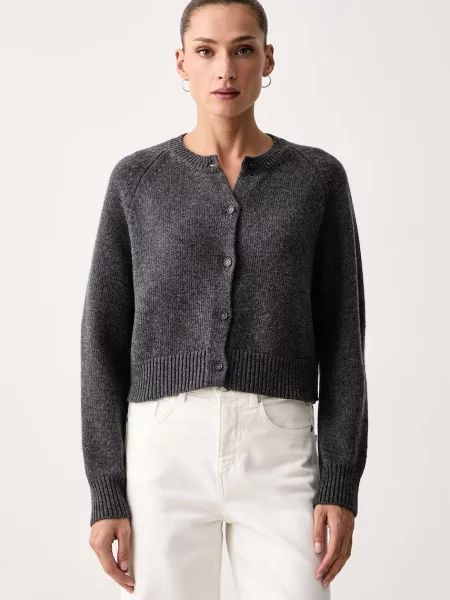 Weekend Max Mara cardigan pentru femei din lână WKDOMBROSA gri