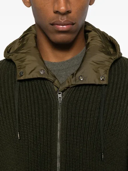 Cardigan Herno cu glugă verde