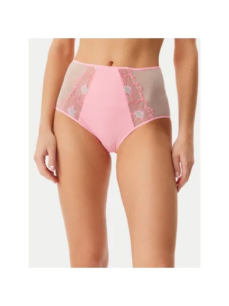 Chantelle Klasične spodnje hlačke z visokim pasom Lush roza