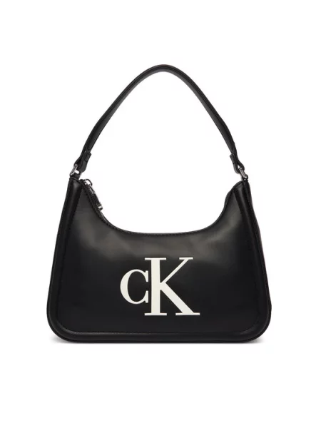 Calvin Klein Ročna torba Bold Ck Small Shoulder Bag črna