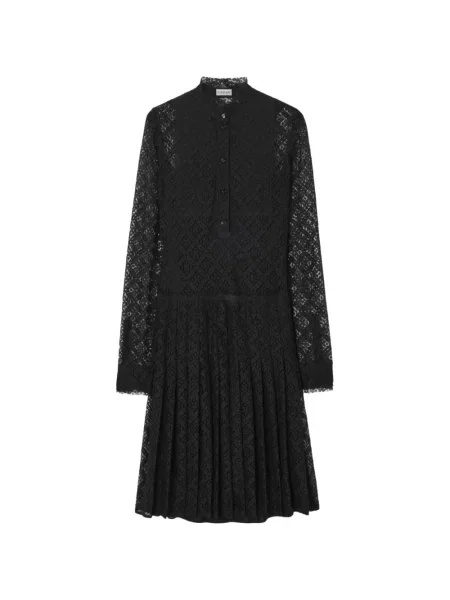 Rochie Burberry în carouri din dantelă negru