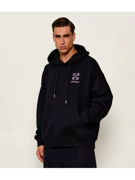 OFF-WHITE Hanorac Arrow Skate | Relaxed fit alb