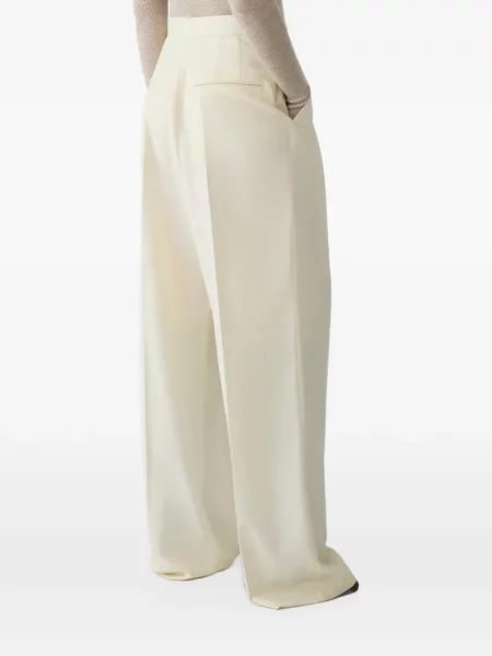 Pantaloni Petar Petrov plic alb