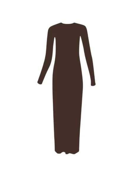 Rochie maxi Wardrobe.nyc până la genunchi de costum maro