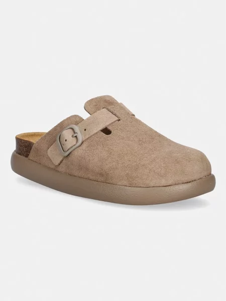Scholl papuci din piele FAE bej