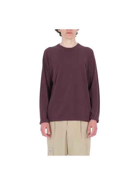 Sweter Roberto Collina z krepy czerwony