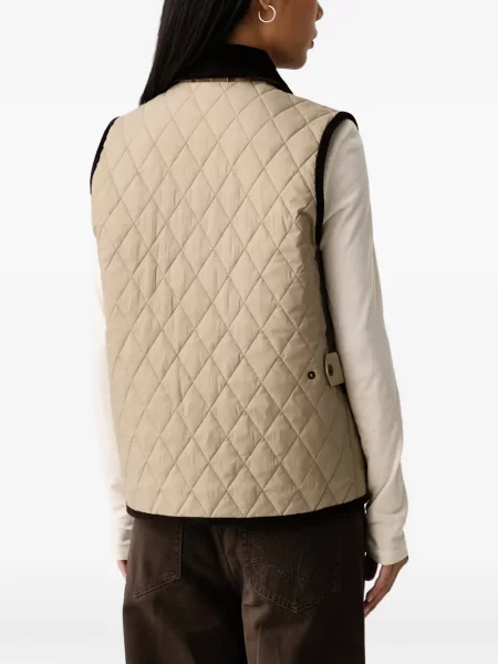 Gulerat matlasat vestă Barbour de catifea cord