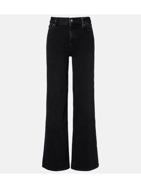 Pantaloni Frame cu talie înaltă negru